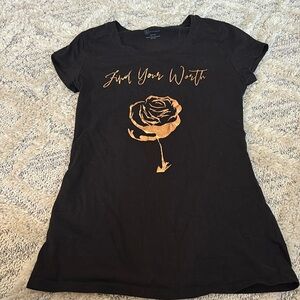 Find Your Worth black girls short sleeve shirt- No Boundaries Medium 7-9